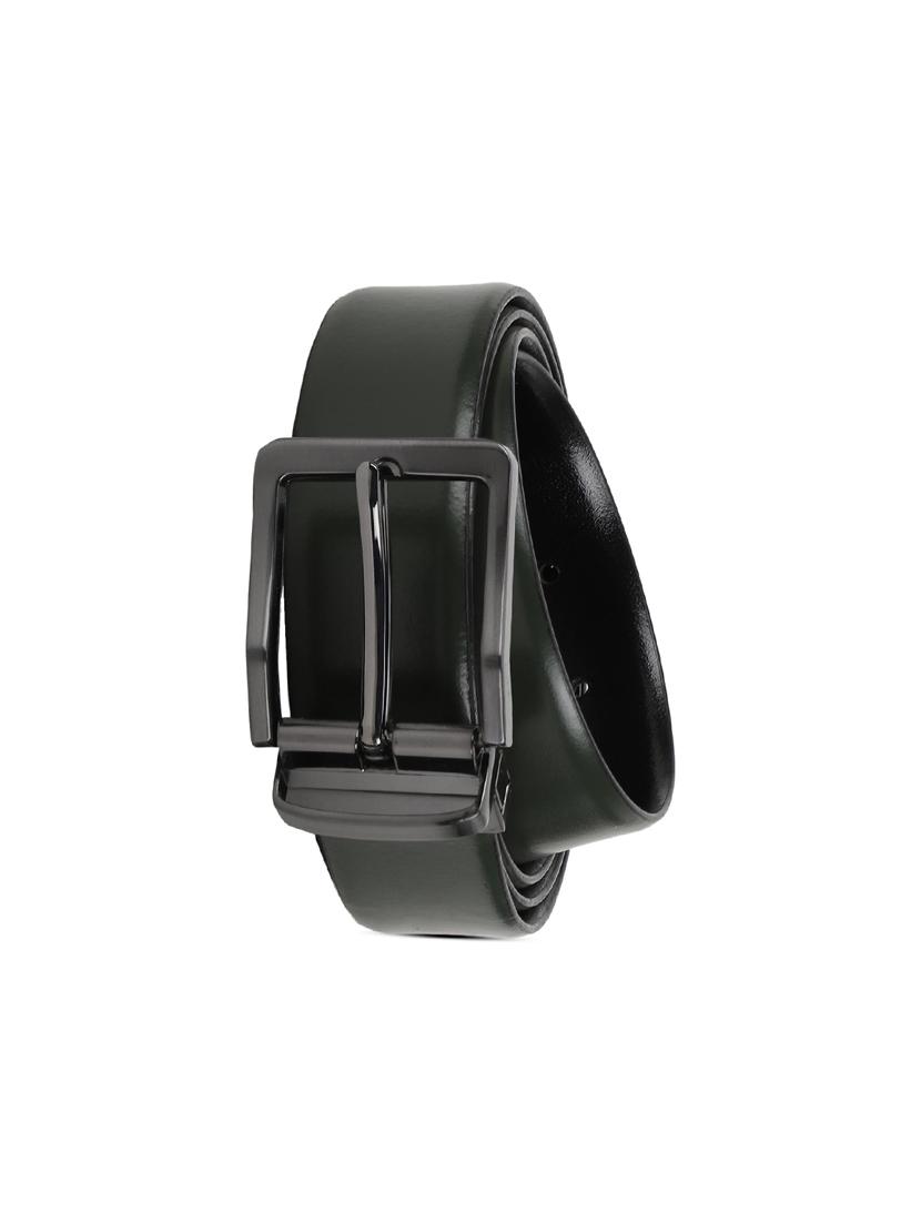 olive leather belt - 16760455 - Zoom Image - 2