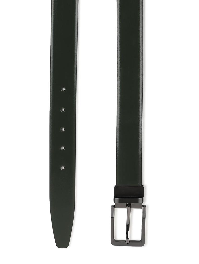olive leather belt - 16760455 - Zoom Image - 3