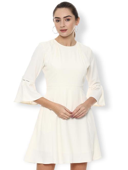 bell sleeved floral a-line dress - 16760574 - Standard Image - 1