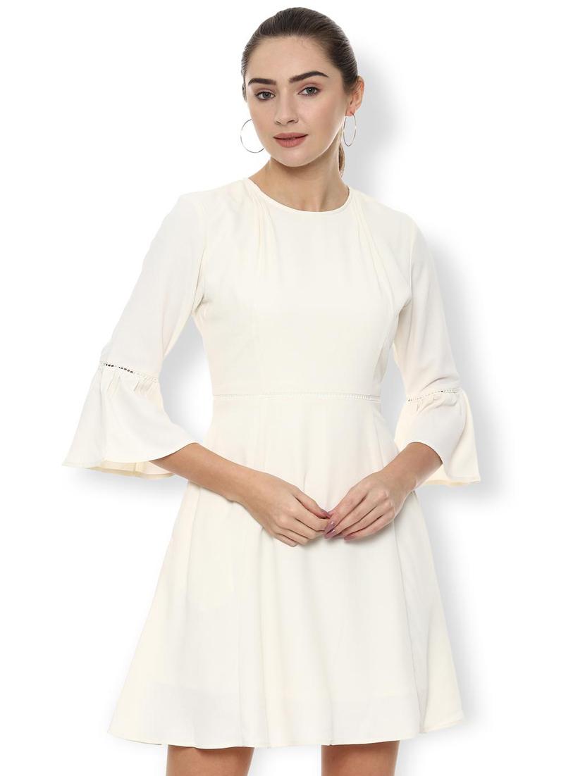 bell sleeved floral a-line dress - 16760574 - Zoom Image - 1