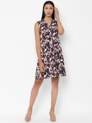 v neck floral a-line dress - 16760578 - Standard Image - 3