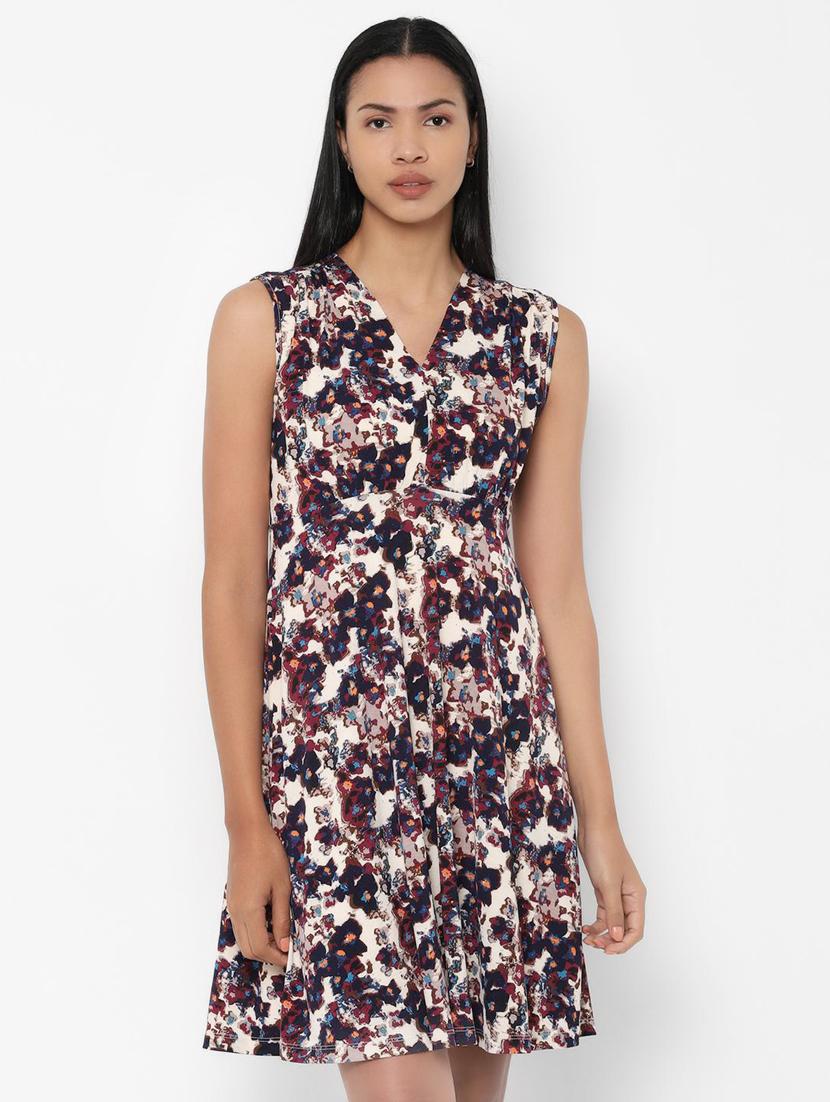 v neck floral a-line dress - 16760578 - Zoom Image - 1