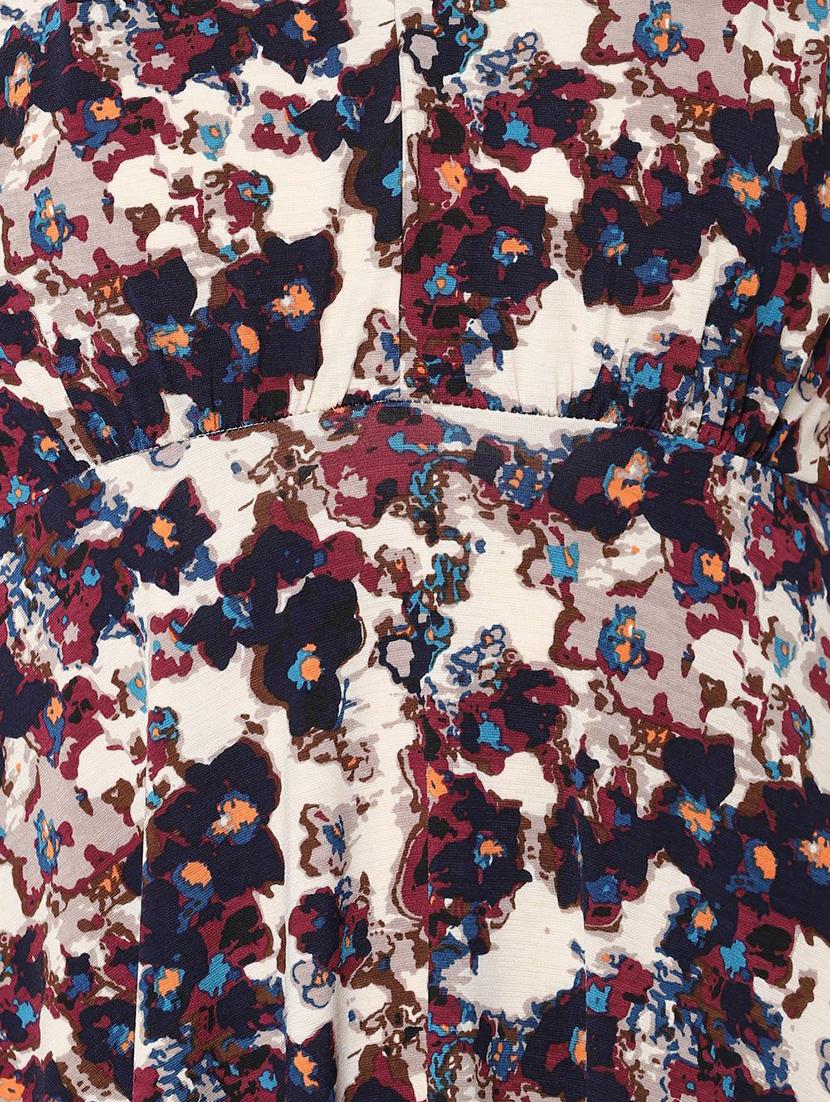v neck floral a-line dress - 16760578 - Zoom Image - 4