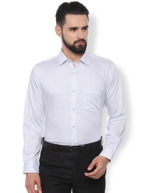 white checkered formal shirt - 16761025 - Standard Image - 1