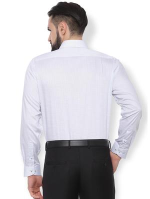 white checkered formal shirt - 16761025 - Standard Image - 2