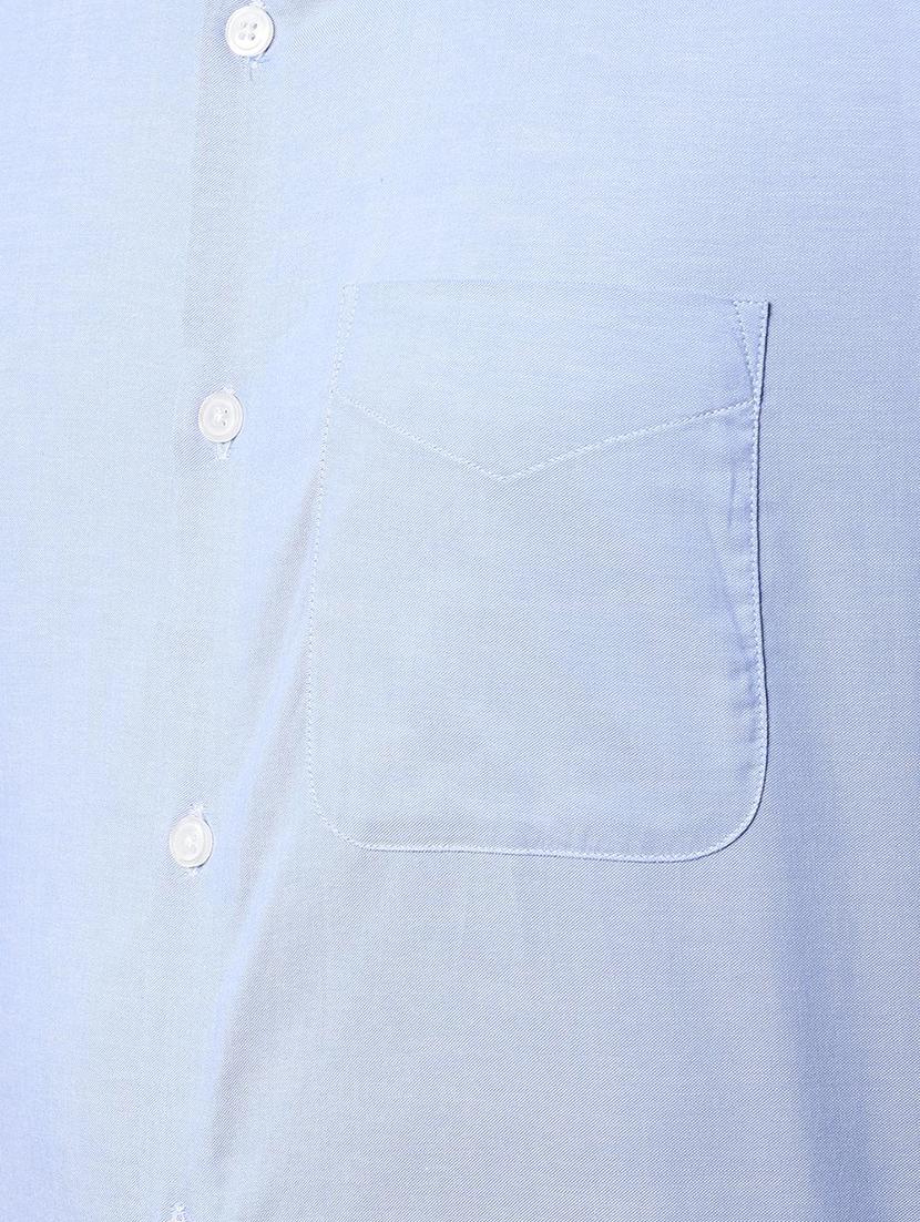 blue solid formal shirt - 16761208 - Zoom Image - 5