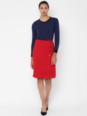 high rise button detail straight skirt - 16761388 - Standard Image - 3