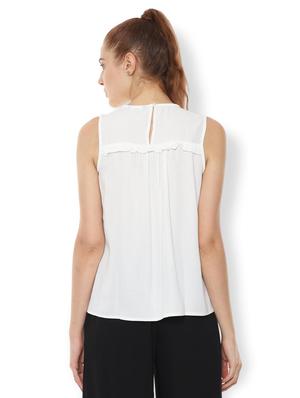 pleat detail solid top - 16761862 - Standard Image - 2