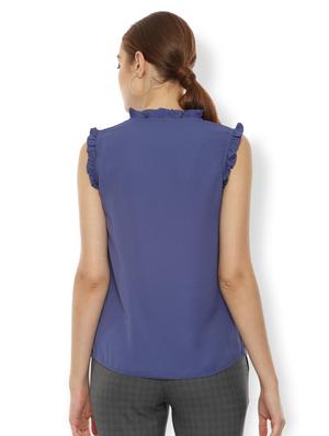 tie up neck frill detail top - 16761863 - Standard Image - 2
