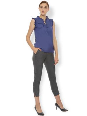 tie up neck frill detail top - 16761863 - Standard Image - 3