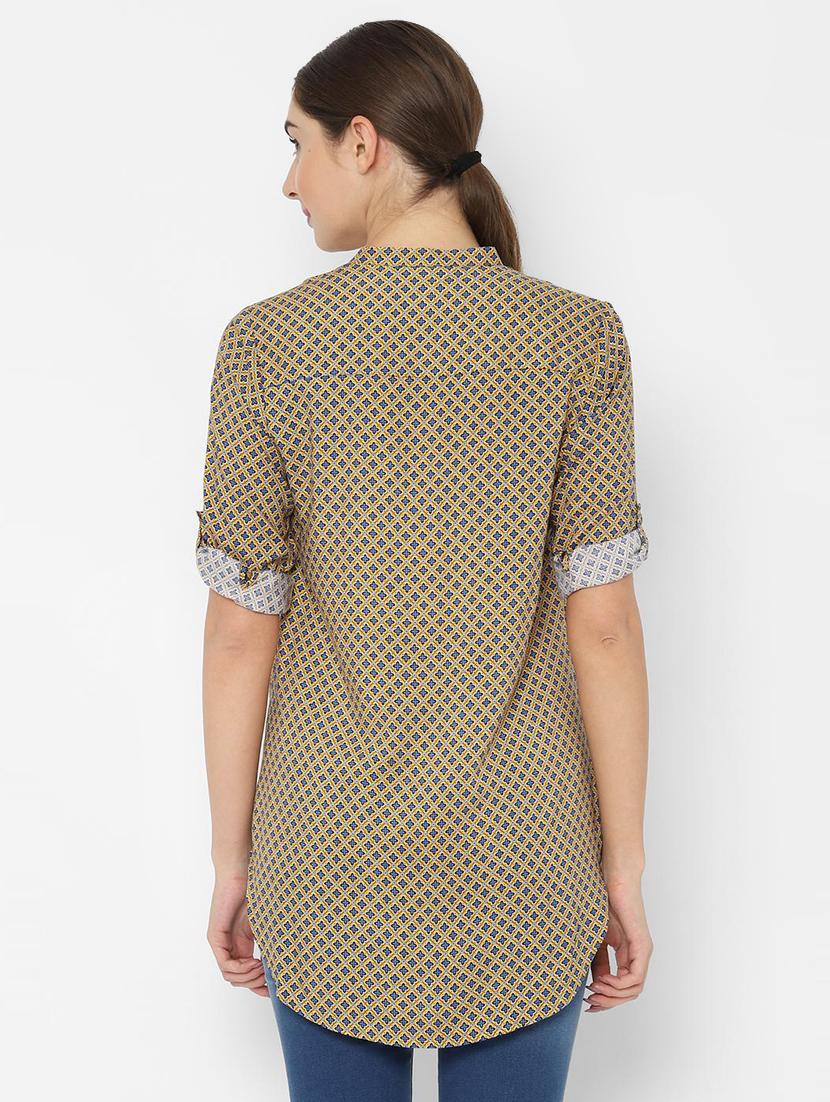 mandarin neck printed tunic - 16761903 - Zoom Image - 2