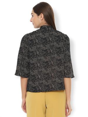 tie up neck printed top - 16761914 - Standard Image - 2