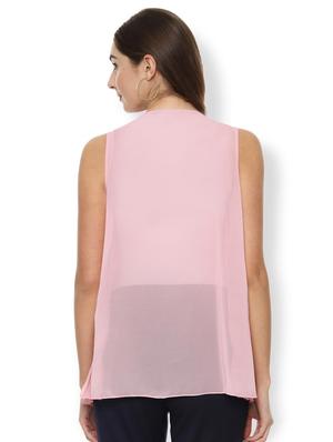 round neck pleated top - 16761931 - Standard Image - 2