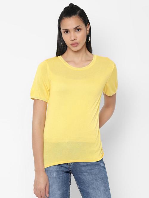 round neck solid top - 16761941 - Standard Image - 1