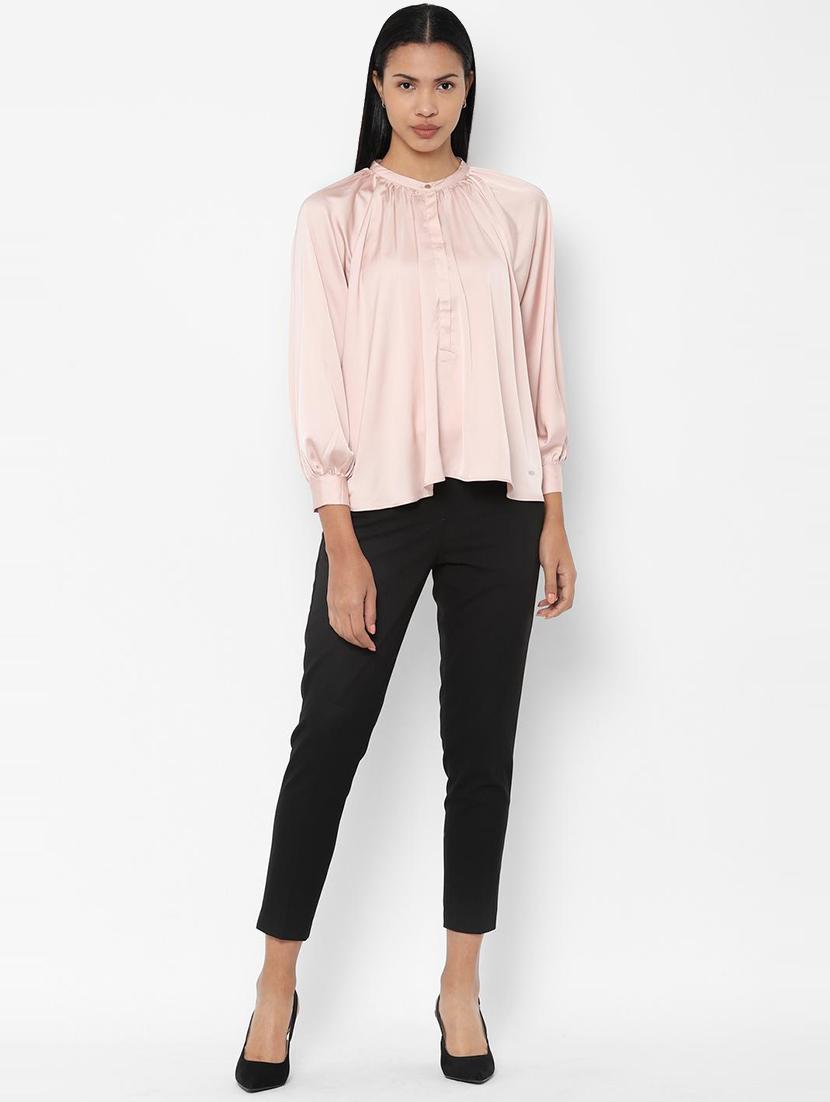 mandarin neck bishop sleeved top - 16761942 - Zoom Image - 3