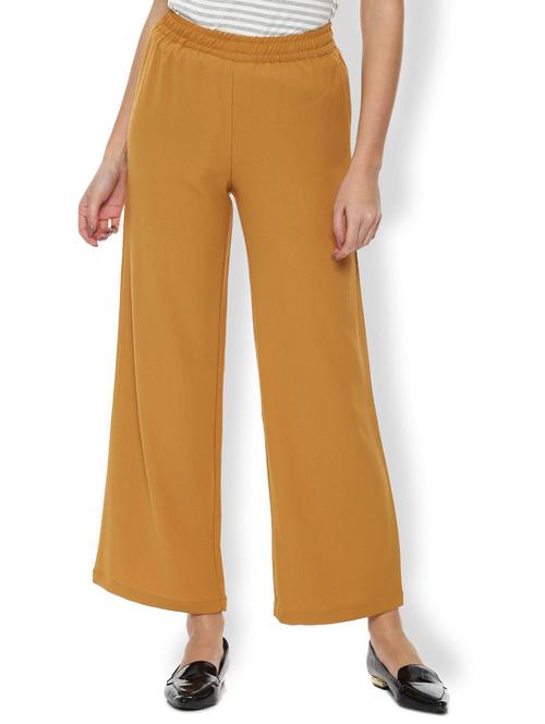 high rise solid wide leg trouser - 16761974 - Standard Image - 1