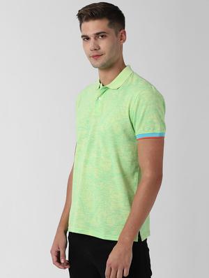 green printed polo t-shirt - 16762105 - Standard Image - 2