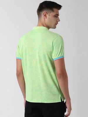 green printed polo t-shirt - 16762105 - Standard Image - 3
