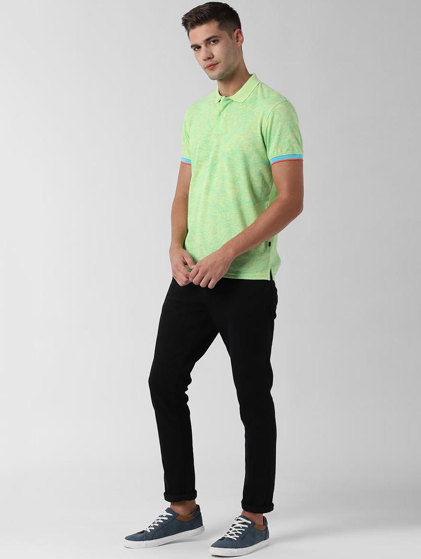 green printed polo t-shirt - 16762105 - Zoom Image - 4