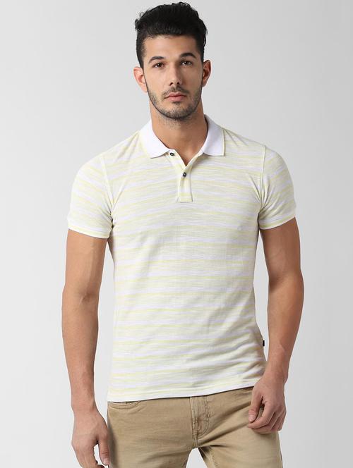 yellow striped polo t-shirt - 16762133 - Standard Image - 1