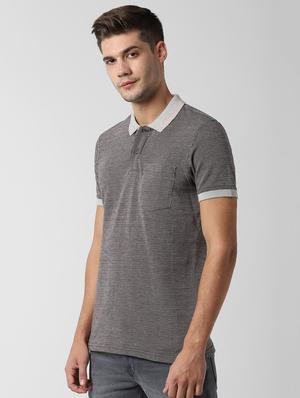 grey self design t-shirt - 16762169 - Standard Image - 2