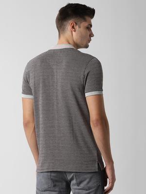 grey self design t-shirt - 16762169 - Standard Image - 3