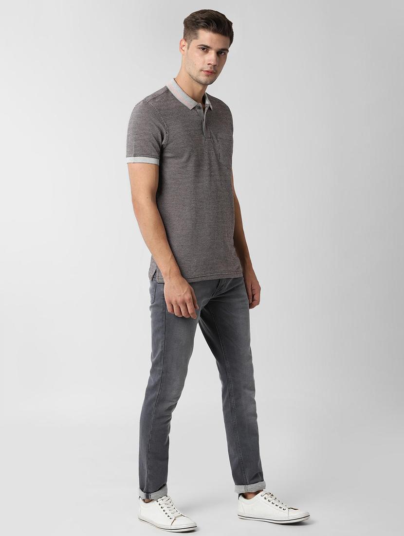 grey self design t-shirt - 16762169 - Zoom Image - 4