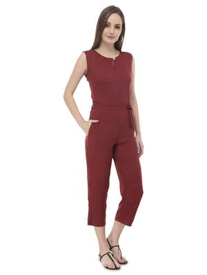 round neck tie knot jumpsuit - 16762294 - Standard Image - 2