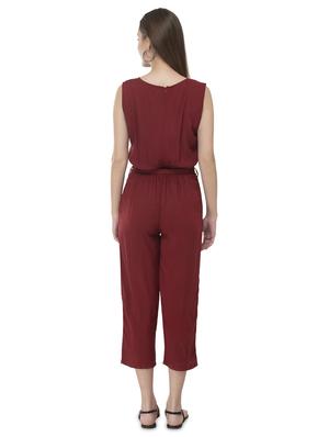 round neck tie knot jumpsuit - 16762294 - Standard Image - 3