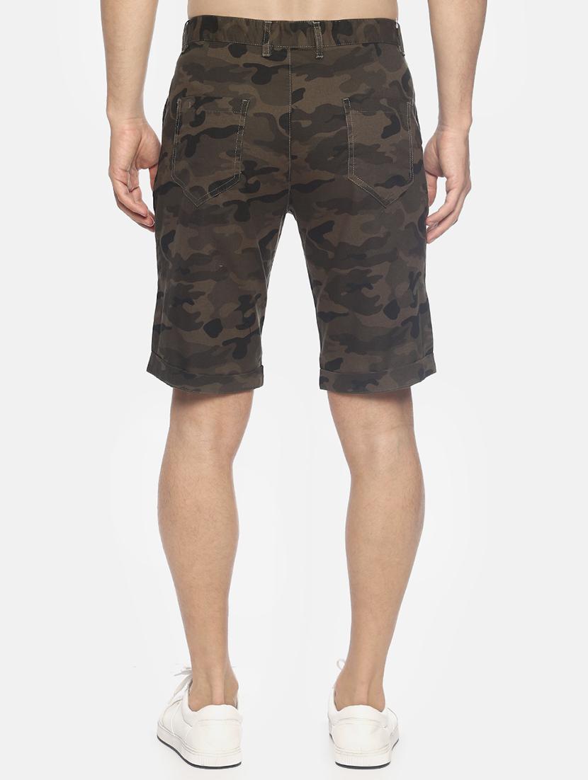 green camouflage printed shorts - 16762306 - Zoom Image - 3