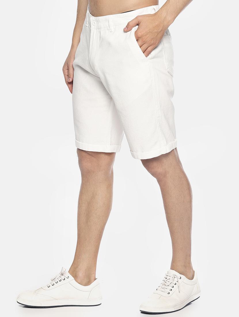 white solid shorts - 16762307 - Zoom Image - 2