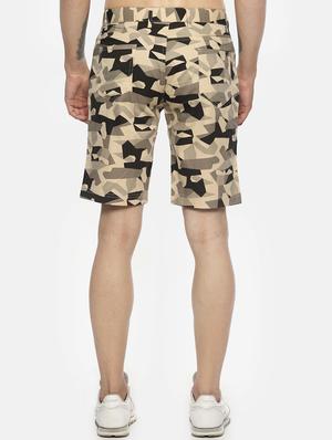 beige camouflage printed short - 16762311 - Standard Image - 3