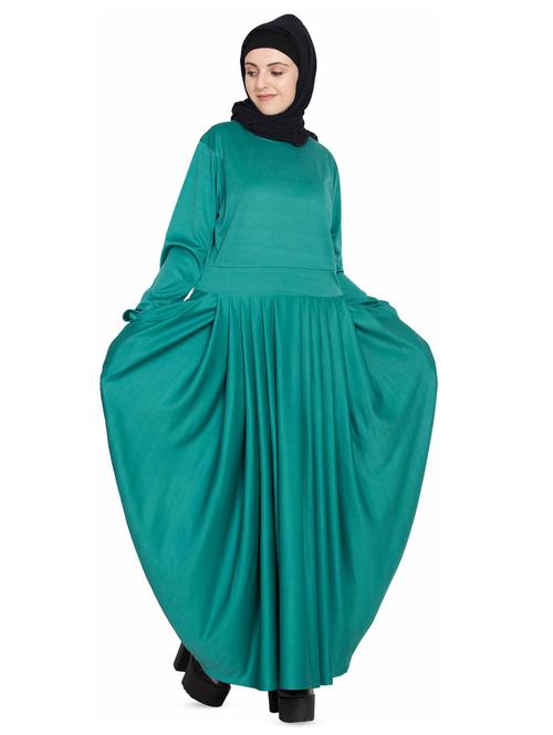solid a-line cloaks & abaya - 16762324 - Standard Image - 1