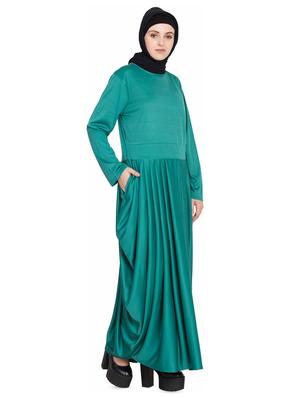 solid a-line cloaks & abaya - 16762324 - Standard Image - 3