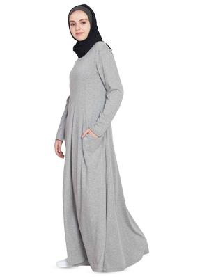 solid fit & flare cloaks & abaya - 16762328 - Standard Image - 2