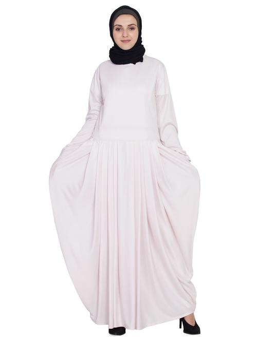 solid fit & flare cloaks & abaya - 16762329 - Standard Image - 1