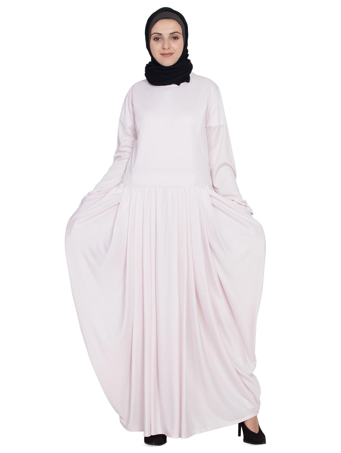 solid fit & flare cloaks & abaya - 16762329 - Zoom Image - 1