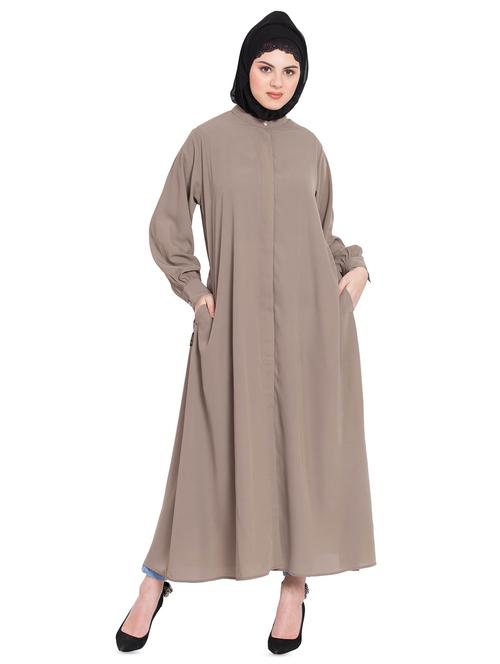 solid a-line cloaks & abaya - 16762333 - Standard Image - 1