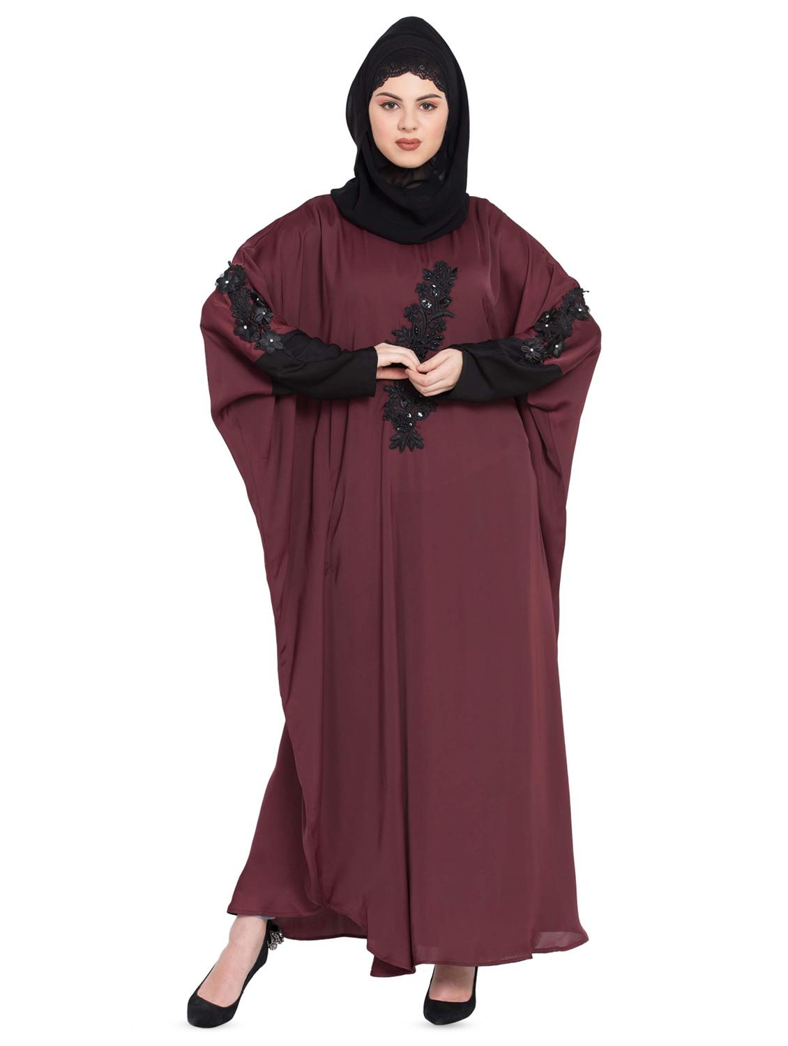 applique a-line cloaks & abaya - 16762353 - Zoom Image - 1