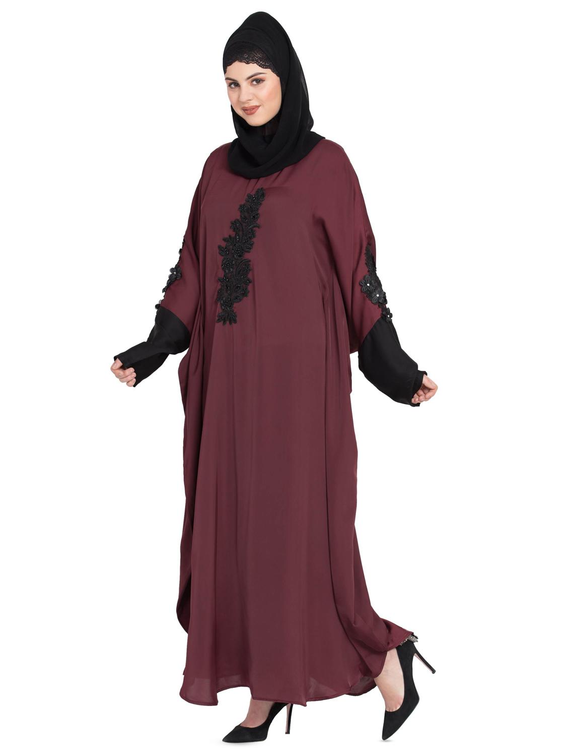 applique a-line cloaks & abaya - 16762353 - Zoom Image - 2