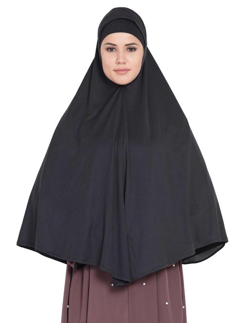solid a-line abaya - 16762372 - Standard Image - 1