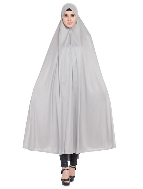 solid a-line abaya - 16762382 - Standard Image - 1