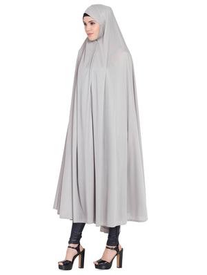 solid a-line abaya - 16762382 - Standard Image - 2