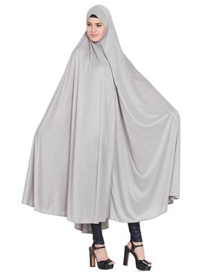 solid a-line abaya - 16762382 - Standard Image - 4