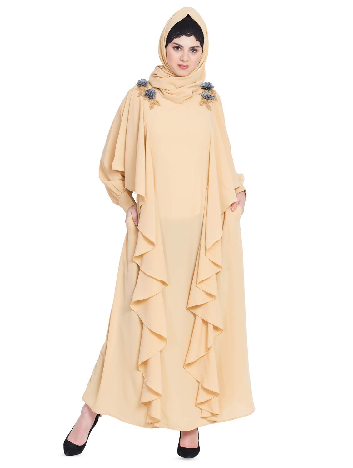 applique a-line cloaks & abaya - 16762383 - Zoom Image - 1