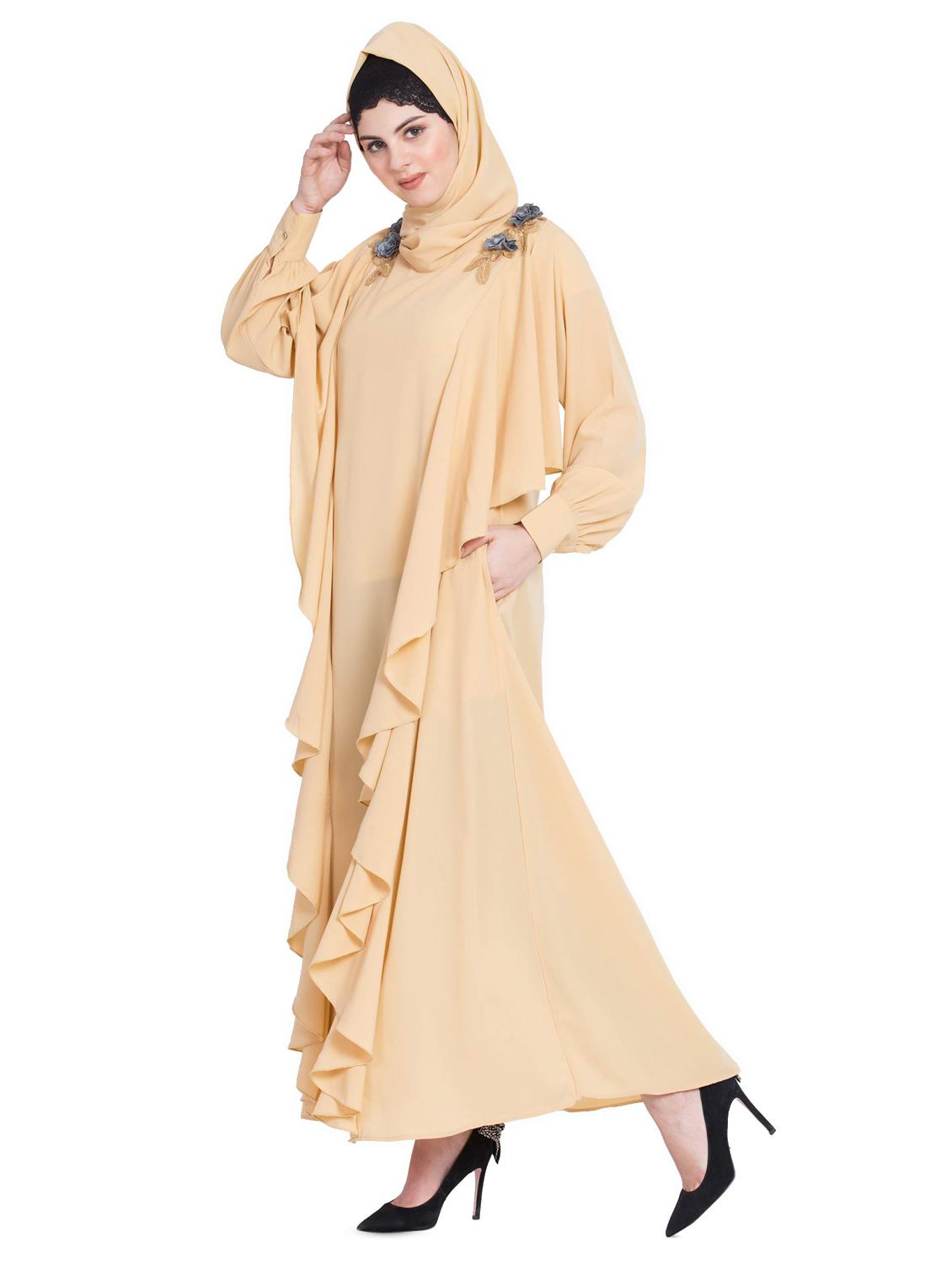 applique a-line cloaks & abaya - 16762383 - Zoom Image - 2