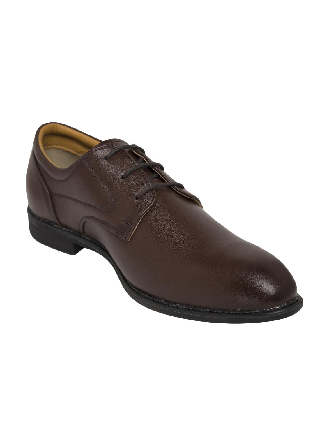 brown leatherette lace-up derbys - 16762462 - Zoom Image - 1