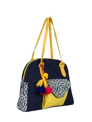 blue canvas regular handbag - 16762483 - Standard Image - 4
