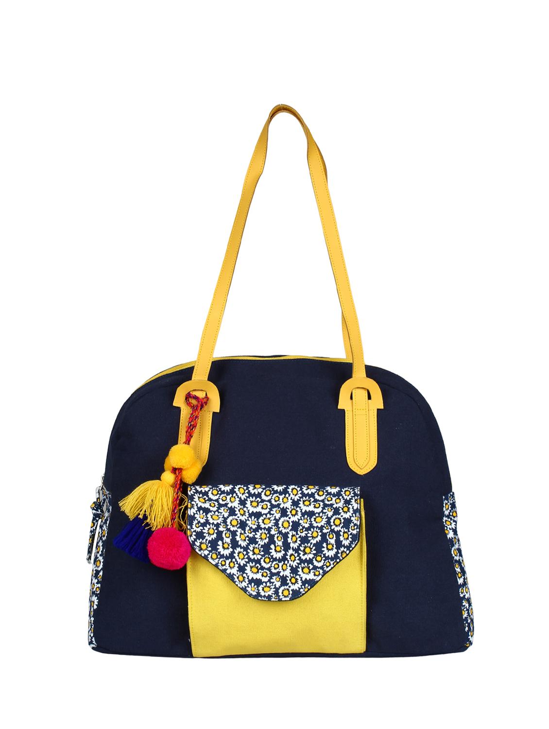 blue canvas regular handbag - 16762483 - Zoom Image - 1