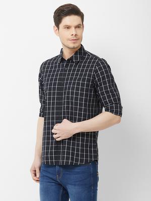 black checkered casual shirt - 16762711 - Standard Image - 2